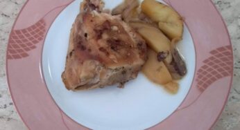 Coxa e sobrecoxa de frango assadas