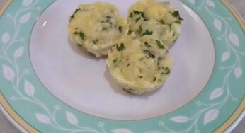 Bolinho de aipim com queijo