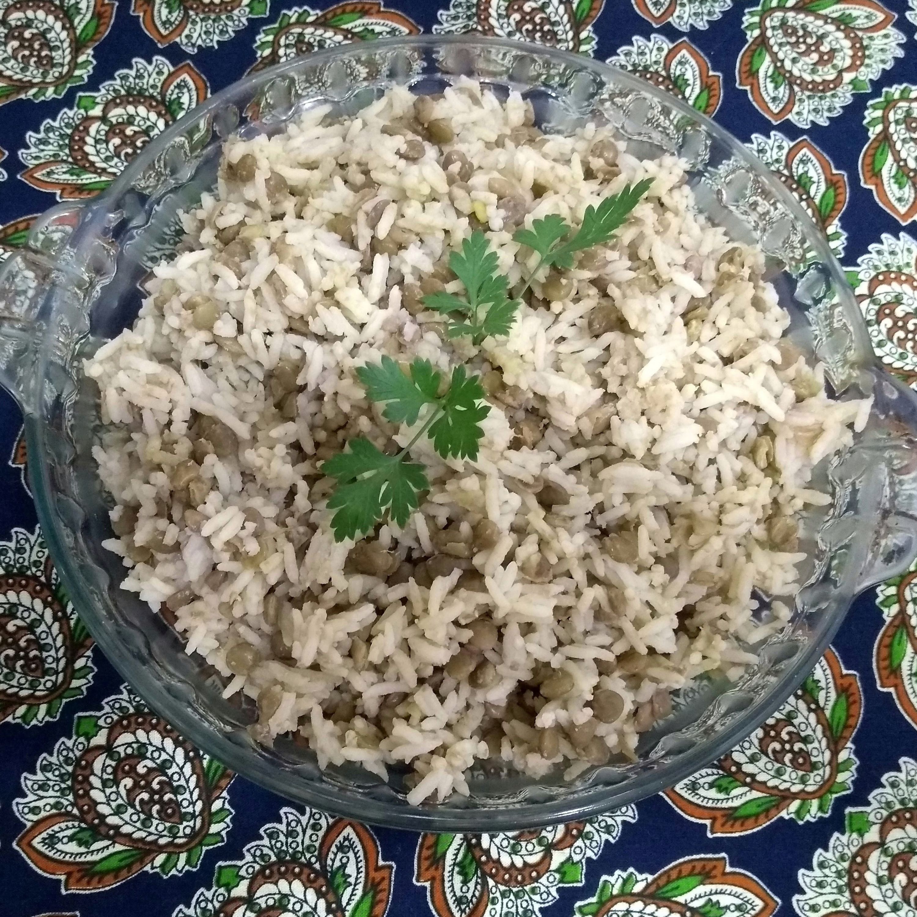 arroz com lentilha