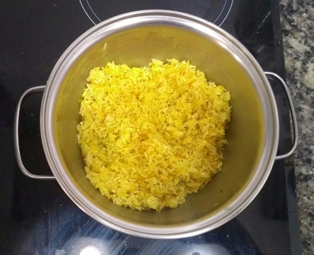 arroz com açafrão