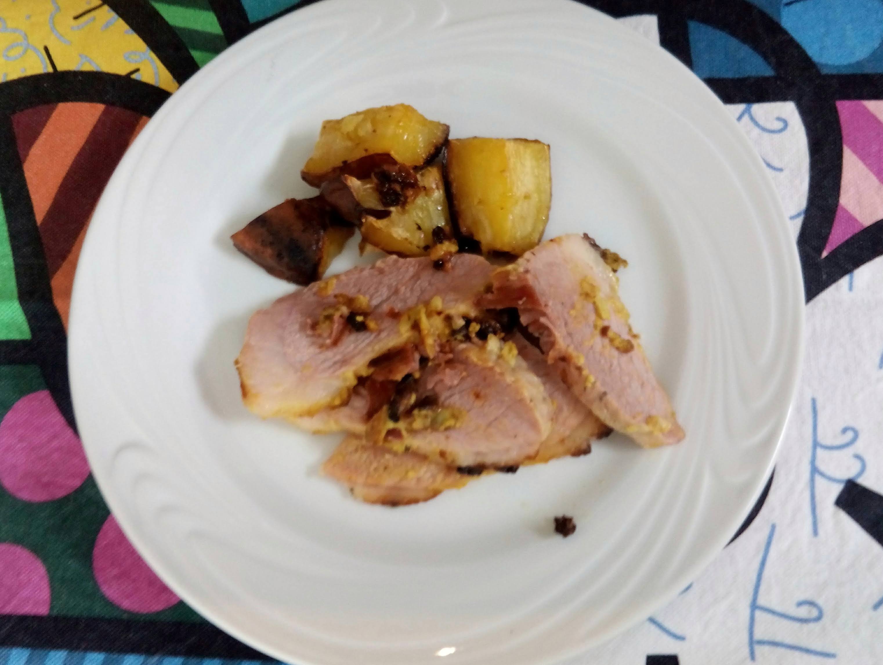 picanha suína com mostarda