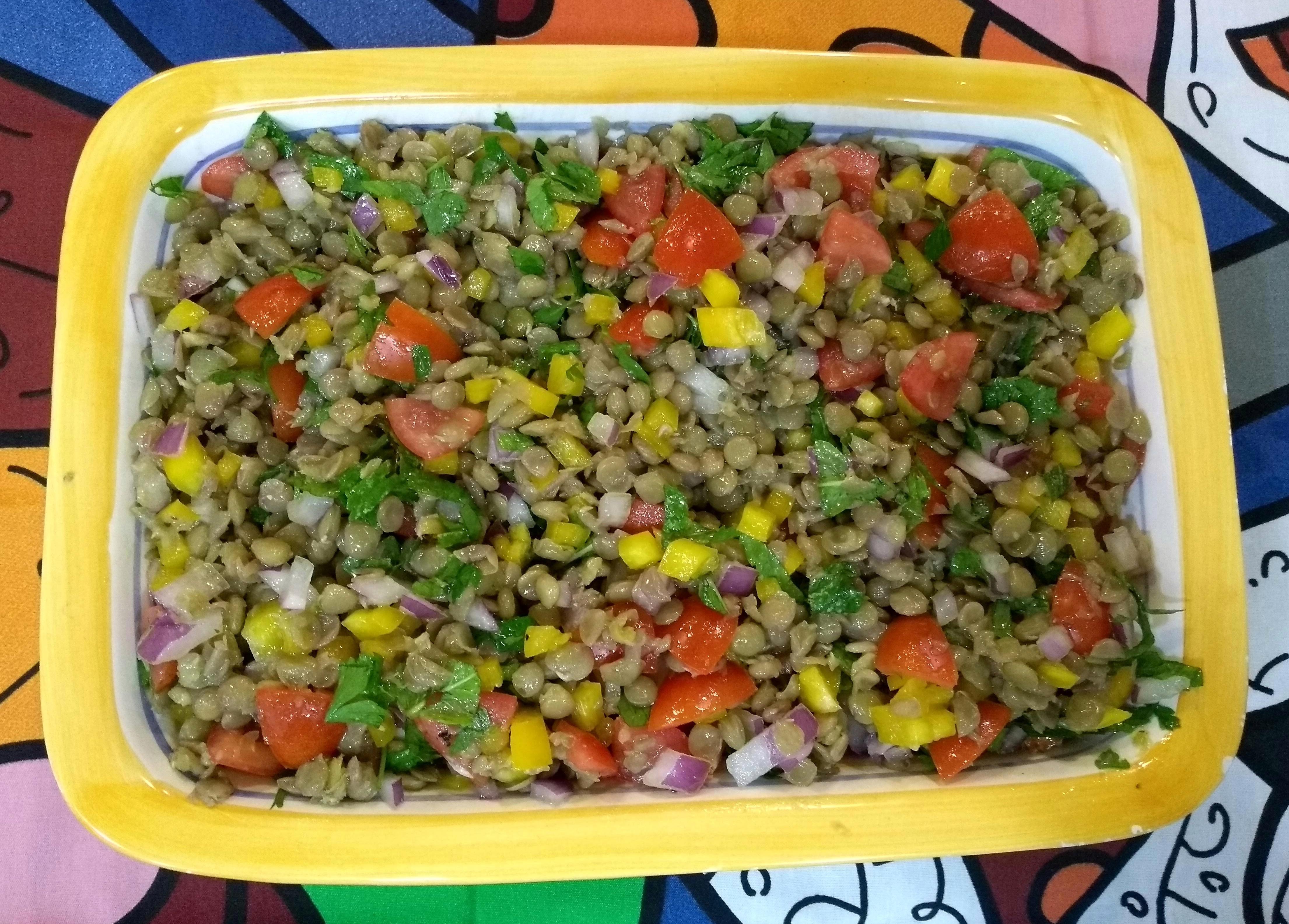 salada de lentilha