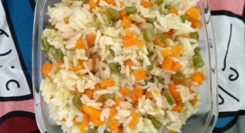 Arroz com cenoura e vagem