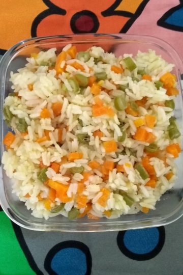 arroz com cenoura e vagem