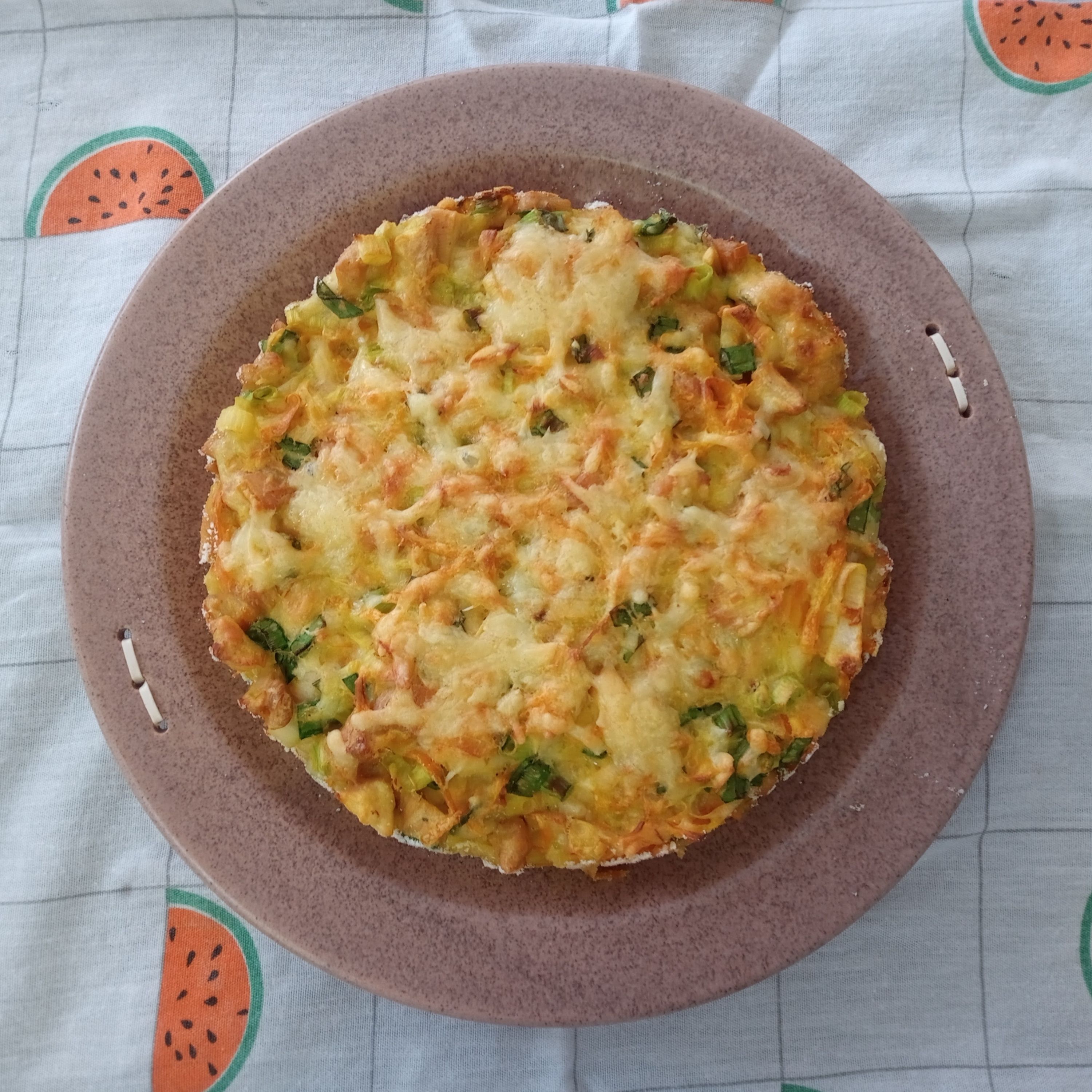 torta de frango com alho poró