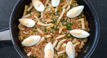 Arroz integral com lula