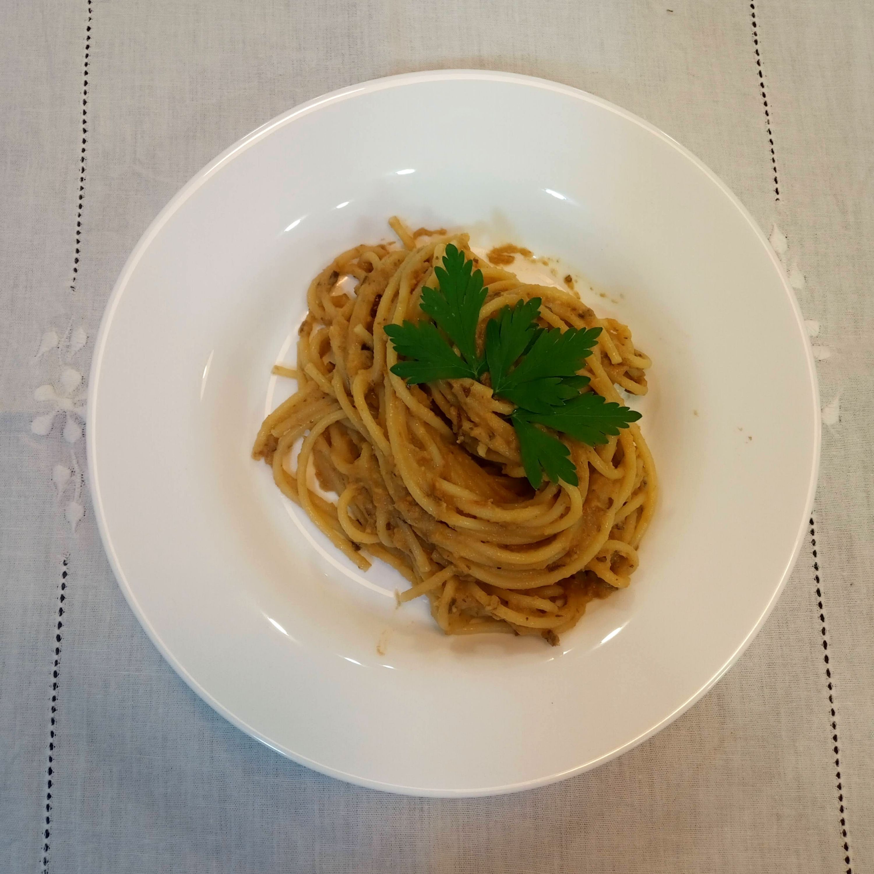 macarrão com molho de berinjela