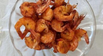 Camarão frito na airfryer