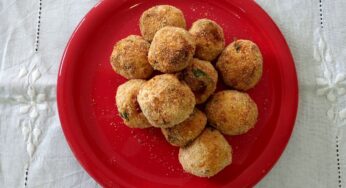 Croquete de frango com batata doce