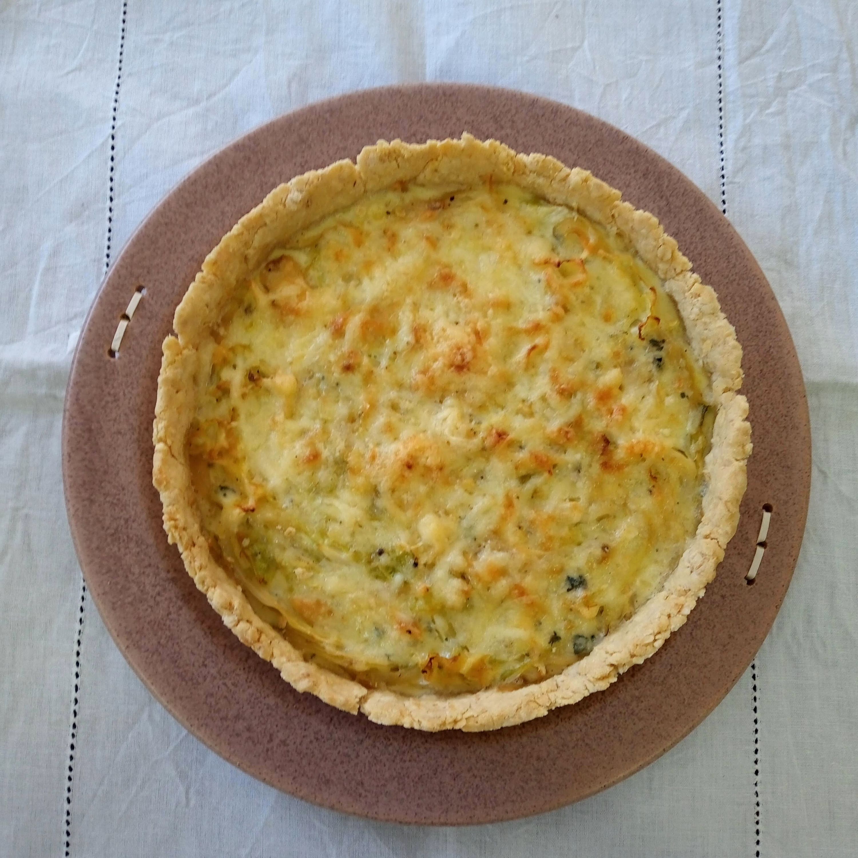 quiche de repolho com gorgonzola