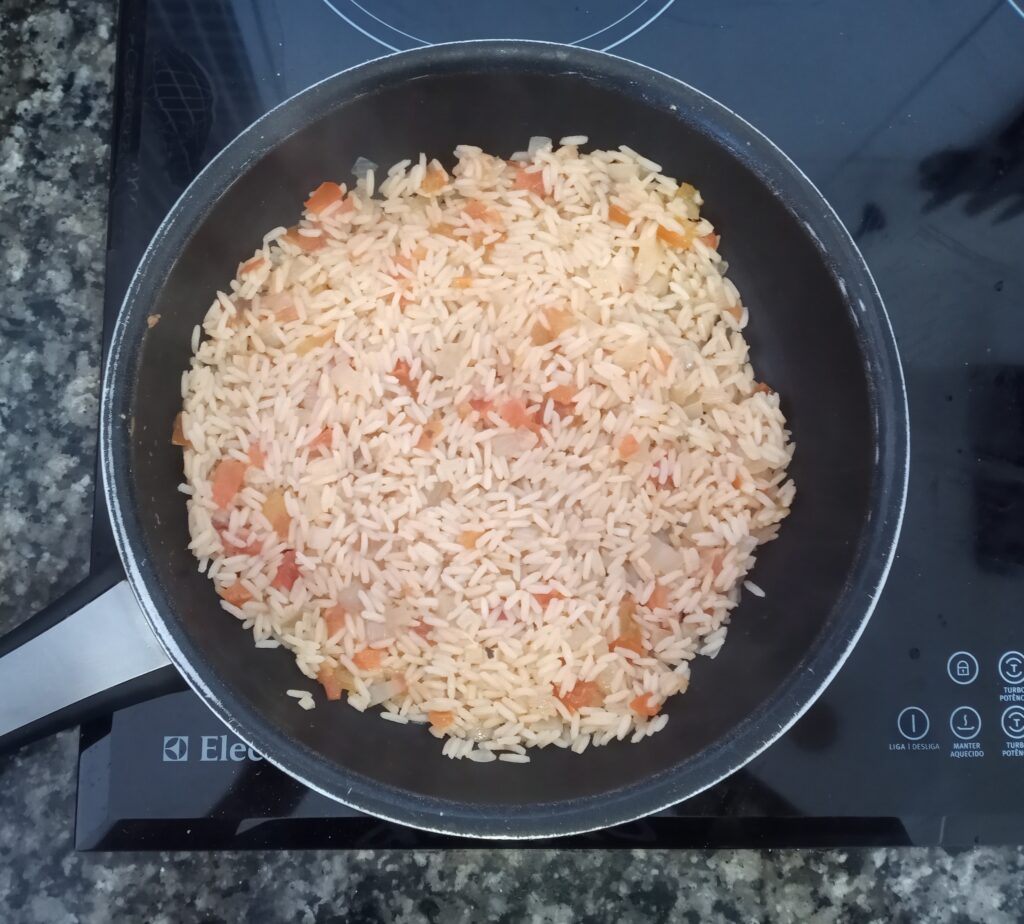 arroz cremoso com camarão