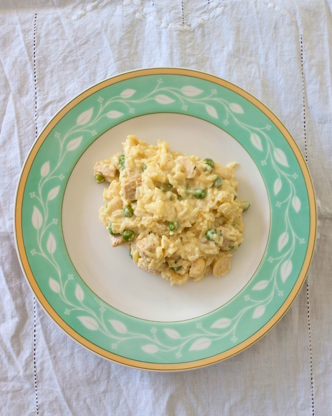 arroz cremoso com lombo de porco