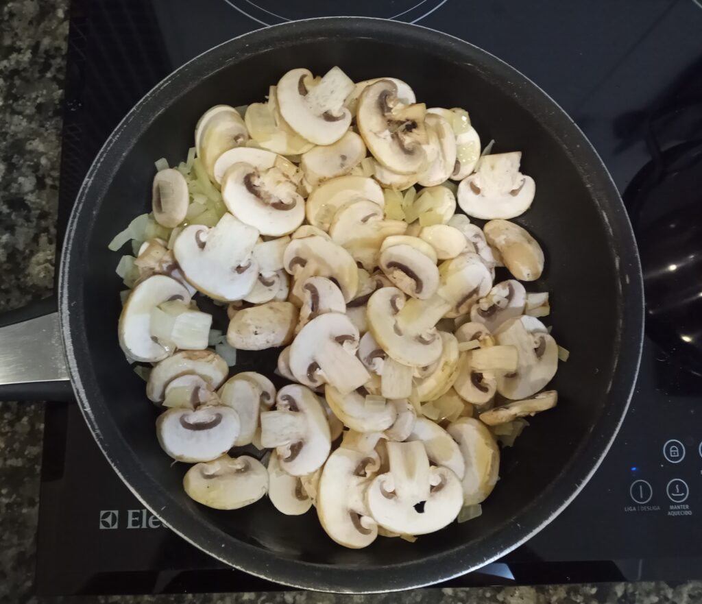 risoto de cogumelos com gorgonzola