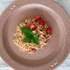 risoto de pesto com tomatinhos