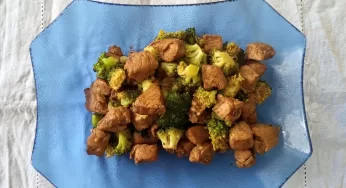 Picadinho suíno com brócolis
