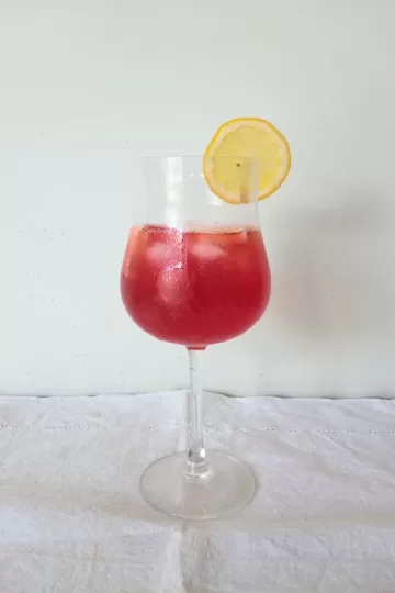 drink de hibisco com limão siciliano