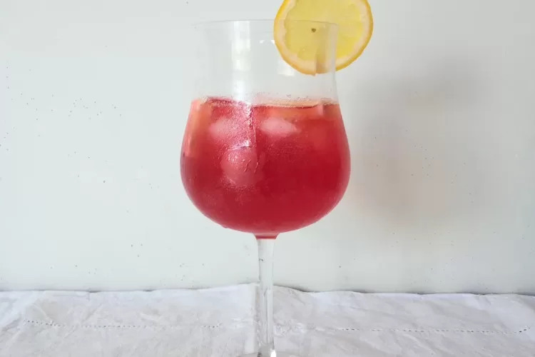 drink de hibisco com limão siciliano