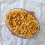 Macarrão gratinado com frango